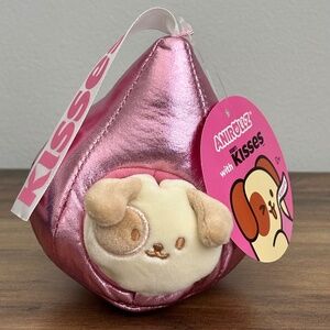 ANIROLLZ X Puppy Dog PUPPIROLL Metallic Hershey Kisses Plush Pink Stuffed NWT